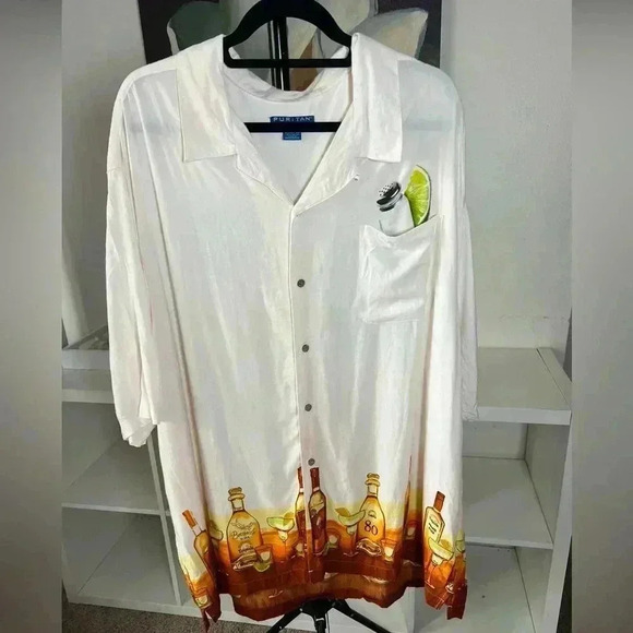 Puritan Men's 3XL Drink/ Cocktail button down shirt - Picture 1 of 5